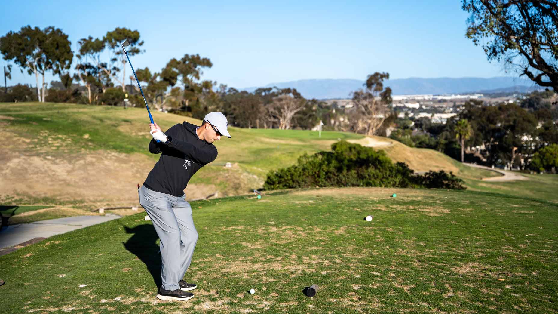 Jack Hirsh at Goat Hill Park's 5th tee.
